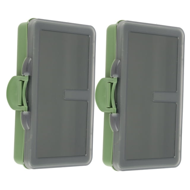 2Pcs Mini PP Storage Box Case for Fishing Tackle Accessories, Bait Storage Organizer, Thicker Plastic Hooks
