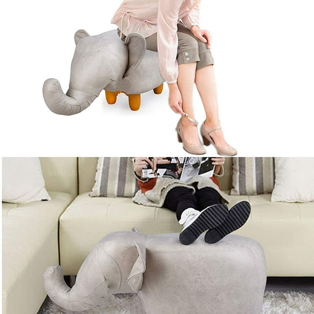 Otviap Multi Functional Pu Leather Storage Stool Elephant Shape Ottoman Foot Rest Stool Storage Ottoman Home Storage Stool Walmart Com Walmart Com