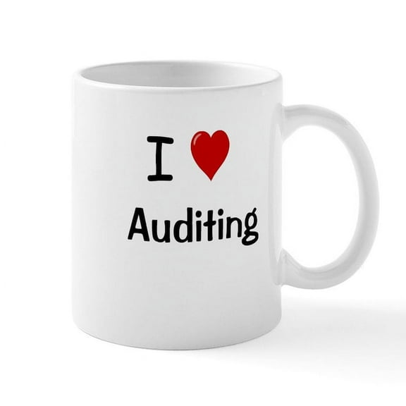 CafePress - Auditor Gift I Love Auditing Mug - 11 oz Ceramic Mug - Novelty Coffee Tea Cup