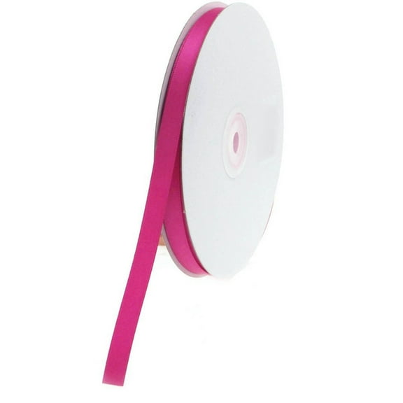 Fuschia Double Faced Satin Ribbon - 3/8in. Wide - 100 Yards