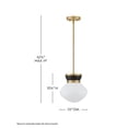 thumbnail image 7 of 83607BK-LCB Lark Lucy - 10W 1 LED Small Pendant-10.25 Inches Tall and 10 Inches Wide-Black Finish, 7 of 7