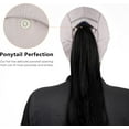 thumbnail image 3 of Winter Running Baseball Cap Women Fleece Ponytail Hat with Ear Flaps Reflective Design 2Pack, 3 of 6
