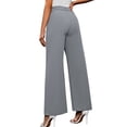 thumbnail image 5 of SLADYGLO Women High-Waist Zipped Up Wide-Leg Trousers Elegant and Professional, 5 of 7