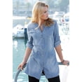 thumbnail image 5 of Ellos Women's Snap Front Denim Tunic Tunic, 5 of 5