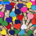thumbnail image 5 of 80 Pieces Wooden Heart Clothespins Mini Heart Photo Clips Colorful Small Clothes Pins for Crafts Picture Hanging Display, 5 of 5