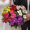 thumbnail image 6 of Clearance Under $1 1Pc Artificial Impatiens Faux Impatiens Spray For Vase Filler Greenery,Plastic Yellow, 6 of 6