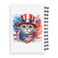 thumbnail image 2 of Patriotic Scottish Fold Celebrates 4th of July Spiral Bound Journal Cat Lover Kitten Owner Gifts 5x7in Spiral Notebook - 02009, 2 of 5