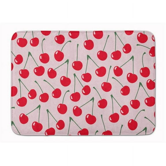 Cherries on Pink Machine Washable Memory Foam Mat