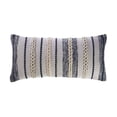 thumbnail image 2 of Laddha Home Designs Loomed Braided Striped Lumbar Pillow Cover - 28" - Navy Blue and White, 2 of 7