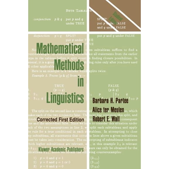 Studies in Linguistics and Philosophy Mathematical Methods in Linguistics, Book 30, (Paperback)