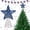F003- Style C, variant on Tree Star Topper, Christmas Decorations - Christmas Decor, Red White and Blue Decorations, Star Glitter, Foam Body, 4Th of July Decoration, Holiday Displays, 12 In, 1 Pc