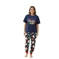 thumbnail image 2 of Matching Family Christmas Pajama Sets 2025 Cute Graphic Short Sleeve Family Matching Outfits Trendy Long Pants Sleepwear 2 Piece His and Hers Pajamas Sets, 2 of 6