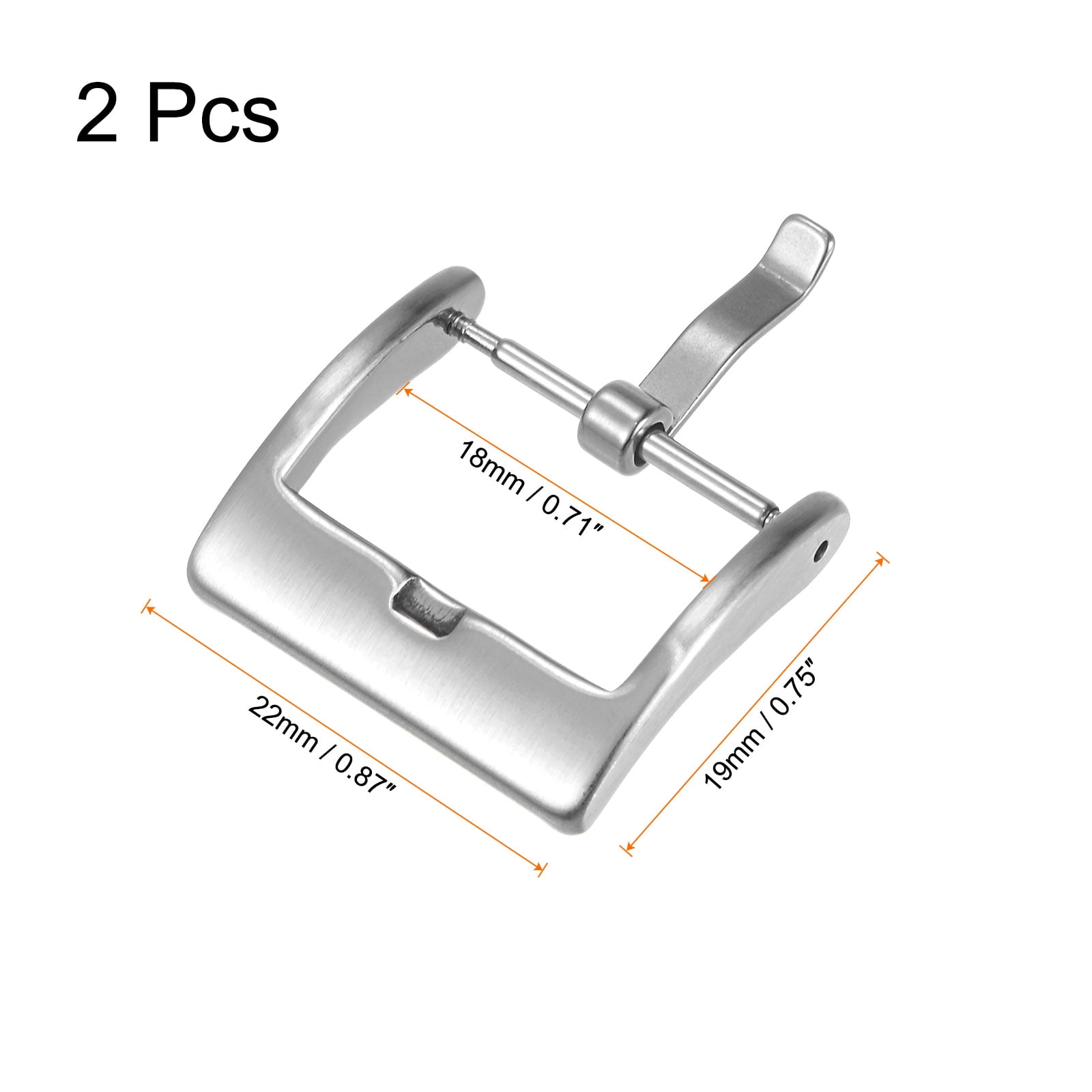 Unique Bargains  Watch Brushed SUS201 Broadside Type Buckle for Various Watch Bands 19x22 cm