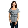 thumbnail image 2 of Thread Tank Rap Music Invincible Women's Relaxed Slouchy Dolman T-Shirt Tee Heather Grey Small, 2 of 4