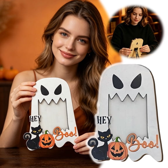 Ailezt Halloween Decor Desktop Ornament Decorative Photo Holder For Halloween Gothic Home Shelf Themed Display Stand