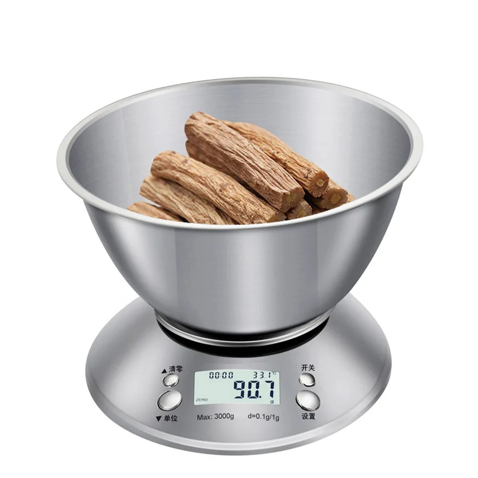 5Kg/1g 3kg/0.1g Kitchen Scale with removable tray SS Food cooking fruit Electronic digital Balance Measuring LCD Weighing tools - High Precision