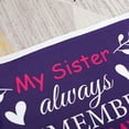 thumbnail image 5 of Sister Blanket - Gorgeous Sister Blankets from Sister with Thick Double Layered Sherpa and Fleece Fabric | Cuddly Sisters Gifts from Sister with Heartfelt Message | Purple 50x60, 5 of 6