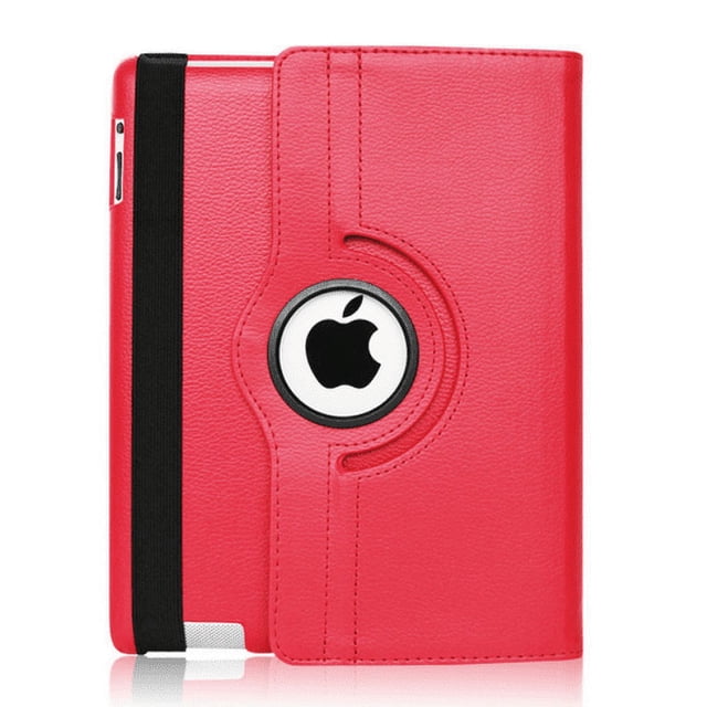 For iPad Air 1/2 Cover 9.7 Tablet Cases 7th/8th/9th Generation 10.2 Funda 360 Degree Rotating Leather Smart Shell Red iPad 10.5