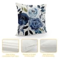 thumbnail image 4 of JEUXUS  Blue Pillow Covers Teal Pillow Covers Boho Floral Roses Flower Navy Pillow Covers Watercolor Décor for Sofa, 4 of 5