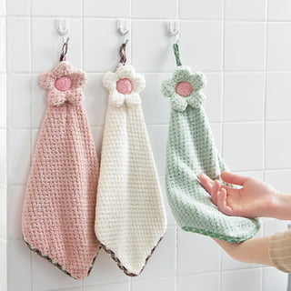  Flyup Hand Towel Hanging Kitchen Hand Dry Towel Fast Dry Soft  Dish Wipe Cloth for Kitchen Bathroom Use (4 pcs) : Home & Kitchen