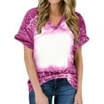 thumbnail image 1 of LSLJS T-Shirts pour Femmes Hauts pour Femmes Mode Décontractée Blouse Ample Teinture sur Nœuds Impression T-Shirt à Col en V Chemises Blouse T-Shirt Imprimé, 1 of 5
