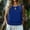 c01Blue, variant on Summer Tank Tops for Women Sleeveless Pleated Elastic Hem Round Neck Casual Boho Cami Slim Fit Smocked Bottom Shirts White S