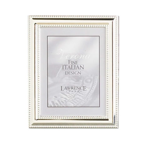 4x5 Metal Picture Frame Silver-Plate with Delicate Beading