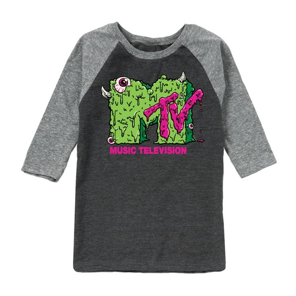 MTV - Slime Logo - Toddler & Youth Raglan Graphic T-Shirt