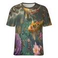 thumbnail image 5 of Lucky Koi Fish Lotus Leaf T Shirts Basic T-Shirt Short Sleeve Ladies Tee Shirt Summer Graphic Clothing, 5 of 6