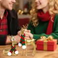 thumbnail image 5 of 2 Pcs Gold Reindeer Sculpture Set Scarf Resin Elk Figurines for Christmas Décor,Ideal for Living Room,Office, Bedroom,and Shelf Display,Festive Holiday Decoration for Christmas(Gold2), 5 of 6
