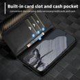 thumbnail image 2 of Compatible with Google Pixel 9 Pro XL Flip Wallet Case for Women Men, Carbon Fiber PU Leather & Soft TPU Card Holder Stand Magnetic Closure Case for Google Pixel 9 Pro XL, Black Vertical Line, 2 of 12