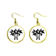 thumbnail image 1 of Planta negra silueta de árbol de coco Ear Dangle Golden Drop Earring Jewelry Mujer Unbranded M, 1 of 3