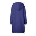 thumbnail image 2 of Hoodies for Women KONBECA Women's Casual Zip up Hoodies, Long Tunic Sweatshirts Jackets, Plus Size Winter Hoodie Warm Coats with Pockets, Fleece Mid Length Hoodies Jackets Outwear Purple L, 2 of 4