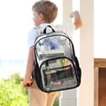 thumbnail image 7 of PVC Transparent Backpacks Clear Backpack for Travel and Outings Watercolor Vintage Planes, 7 of 7
