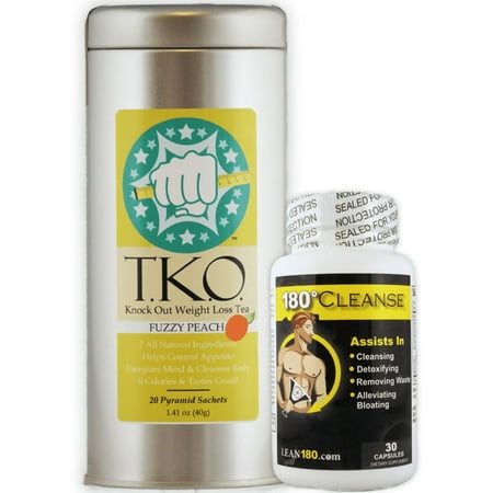 Lean 180 | Extra Strength Kit | T.K.O. Tea and 180 Cleanse | Peach