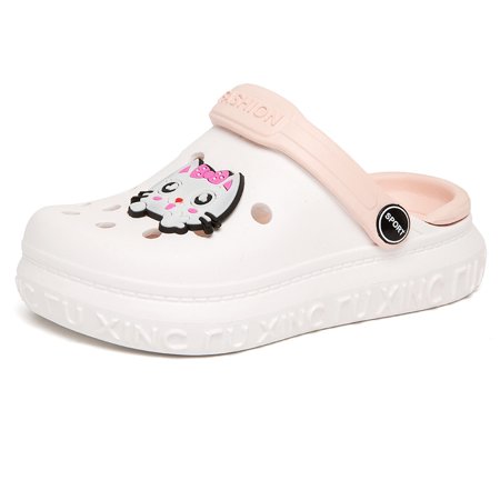 

Boys Girls Clogs With Cartoon Panda Charms Summer Comfortable Lightweight Hollow Out Sandals Beach Shoes For Toddler Children Kids