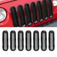 thumbnail image 3 of Rejilla de parachoques Bling Bling negro 7 piezas para Jeep Wrangler JK 2007-2017, 3 of 8