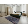 thumbnail image 4 of Ahgly Company Indoor Square Mid-Century Modern Charcoal Black Oriental Area Rugs, 5' Square, 4 of 6