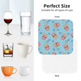 thumbnail image 4 of KLL Drink Coasters Set Square of 4,PU Leather Absorbent Coasters Set Decorative Coffee Cup Coasters Housewarming Gift for Home Decor-I Am A Fan Popcorn, 4 of 5