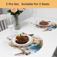 thumbnail image 5 of Hummingbird Round 15 Inch Placemats Set of 2, Spring Farmhouse Oil Painting Sunflowers HeatResistant Non Slip Place Mats for Dining Table, Wipeable Braided Kitchen Table Mats for Housewarming, 5 of 9