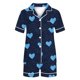 thumbnail image 4 of TaTaai Women Casual Short Sleeved Pajama Set, Lapel Collar Pocket Design, Stylish Two-Piece, Suitable for Valentine's Day Home Daily Occasions Gift, 4 of 5