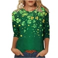 thumbnail image 2 of St. Patrick's Day Sweatshirt for Women Cute Cat Wearing Green Bowtie and Hat Graphic Crewneck Long Sleeve Loose Fit Soft Festive Holiday Party Top, 2 of 5