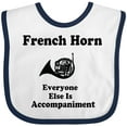 thumbnail image 3 of Inktastic French Horn Funny Boys or Girls Baby Bib, 3 of 4