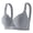 Gray, variant on Solid Color Lace Bandeau Bra Sheer Mesh Back Seamless Bralette for Women