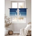 thumbnail image 3 of Sheer Curtain Panels Blue Anchor Rod Pocket Voile Window Curtains Nautical Coastal Window Treatments Ligh Filtering Privacy Curtain Drapes for Bedroom Living Room 2 Panel Set 54 Inch Length, 3 of 9