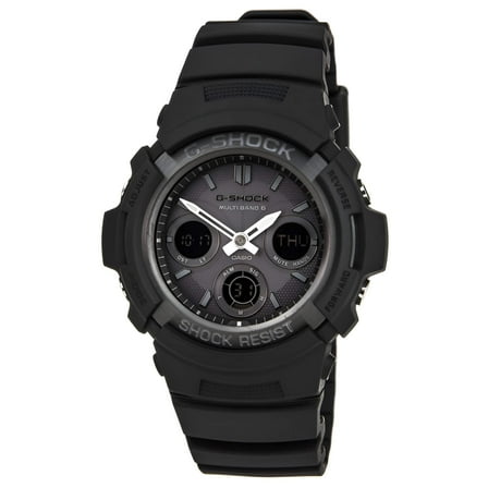 AWGM100B-1A Men's G-Shock Black Resin Tough Solar Power Atomic Watch