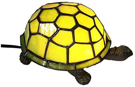 Tiffany Tortoise Night Light HMJ8049 Stained Glass Green Turtle Table lamp-Robert Louis Tiffany