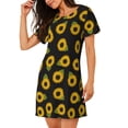 thumbnail image 2 of Daiia Sunflowers Print Women's Nightshirt Soft Nightgowns for Women Short Sleeve dress Short-sleeved Sleepwear, 2 of 6