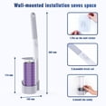 thumbnail image 7 of Disposable Toilet Brush with 36pcs Wand Cleaner Refills Wall Mounted Toilet Bowl Brush Holder Set Toilet Cleaning System for Bathroom Cleaning, 7 of 7