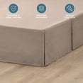 thumbnail image 4 of Bare Home Double Brushed Bed Skirt - Premium 1800 Collection - 15-inch Drop - Full XL, Taupe, 4 of 9